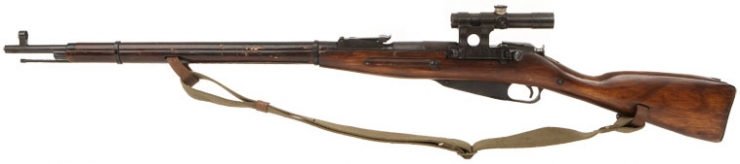 Deactivated WWII Russian Nagant Sniper Rifle